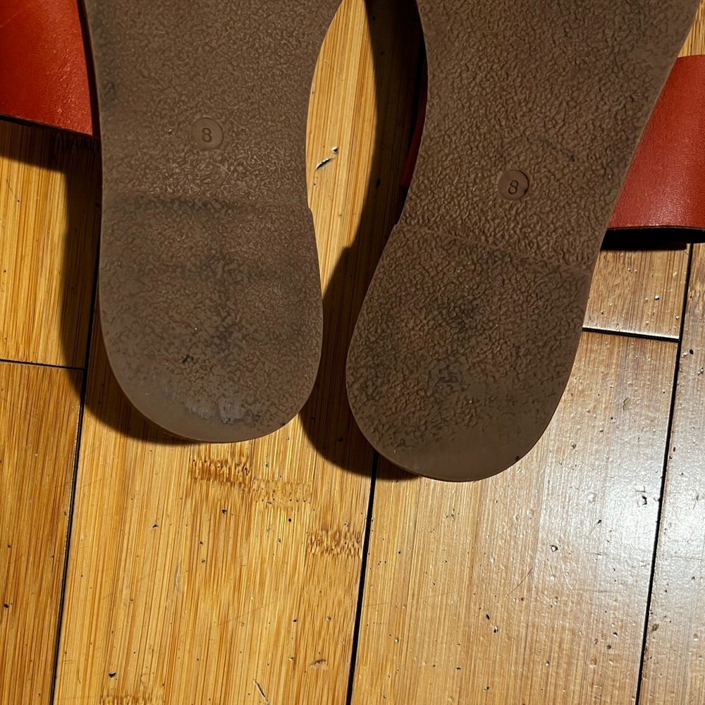 Madewell The Boardwalk Double-Strap Slide Sandals In Weathered Brick Size 8 - Picture 12 of 16